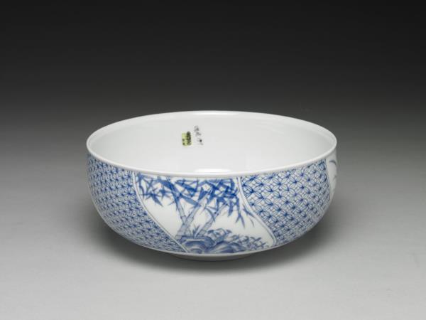 青花梅蘭竹菊缽