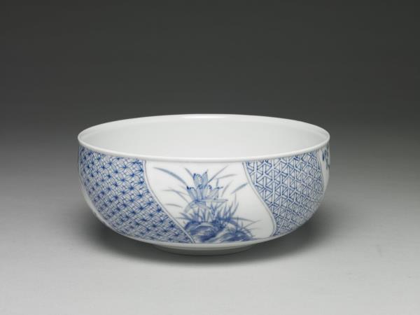 青花梅蘭竹菊缽