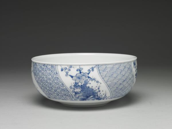 青花梅蘭竹菊缽