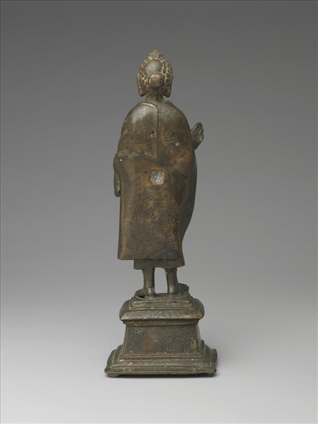 西北印度 喀什米爾  九~十世紀風格 銅鎏金佛立像