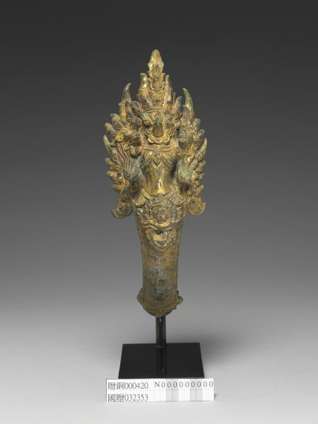 柬埔寨 巴揚 十二~十三世紀風格 銅鎏金肩輿配件