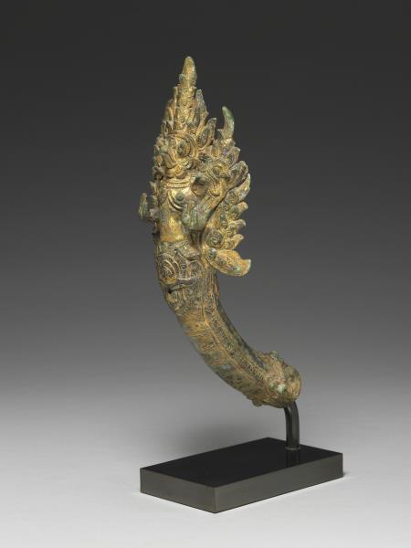 柬埔寨 巴揚 十二~十三世紀風格 銅鎏金肩輿配件