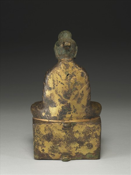 銅鎏金佛坐像