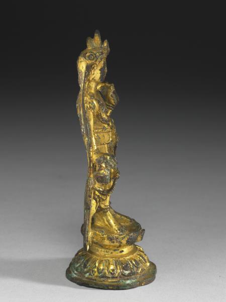 銅鎏金觀音菩薩立像