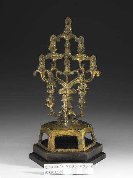 中国古董品 唐代 青銅製 鎏金 人物置物 中国 古銅鍍金 人物像 達磨像 紙鎮 置物 M R7465 An inscribed