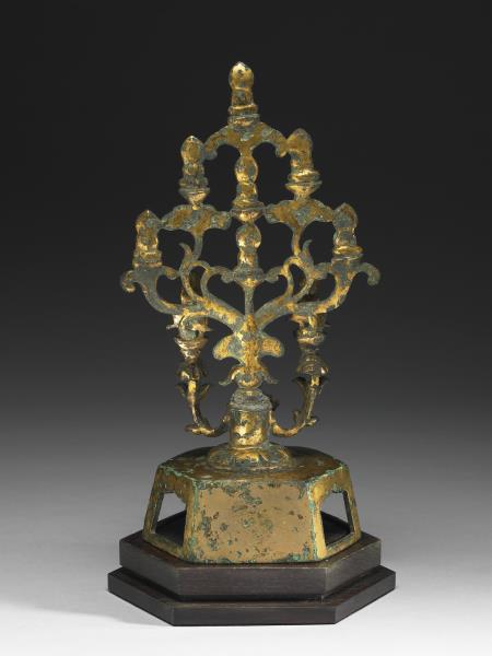 中國 唐代 八~九世紀或更晚 銅鎏金七佛造像組