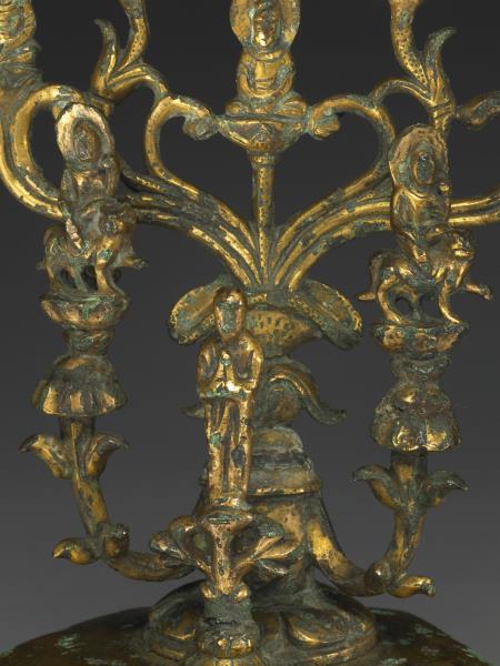 中國 唐代 八~九世紀或更晚 銅鎏金七佛造像組