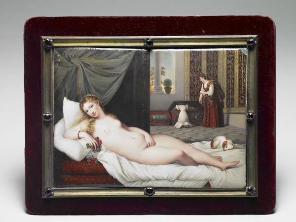 仿提香「烏比諾的維納斯」琺瑯畫