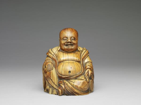 象牙雕布袋和尚