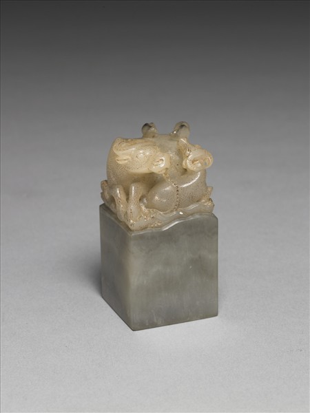 石舐犢情深鈕未刻印