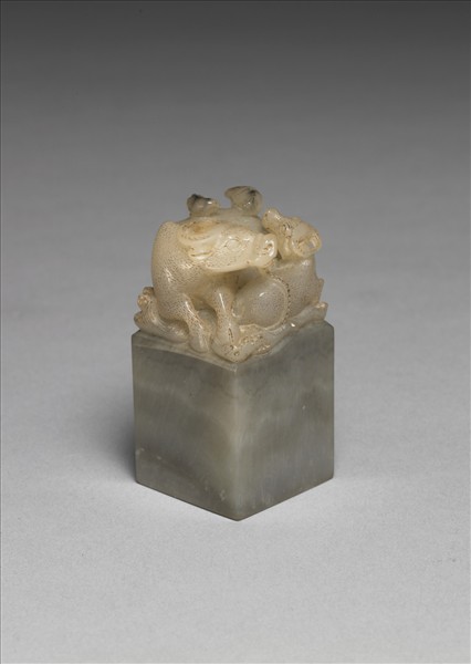 石舐犢情深鈕未刻印