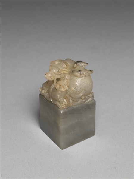 石舐犢情深鈕未刻印