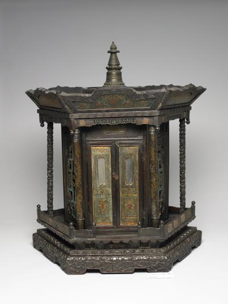 黑漆嵌掐絲琺瑯佛龕