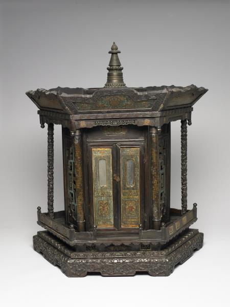 黑漆嵌掐絲琺瑯佛龕