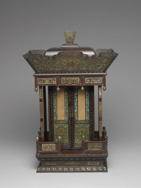 黑漆嵌掐絲琺瑯佛龕