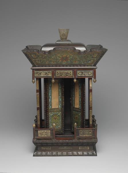 黑漆嵌掐絲琺瑯佛龕