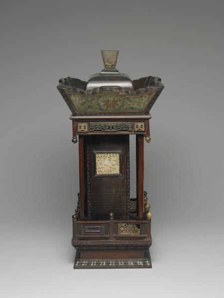 黑漆嵌掐絲琺瑯佛龕