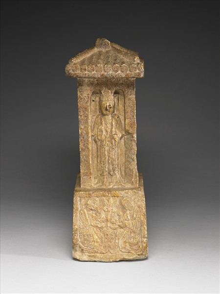 黃花石坐佛四面龕像