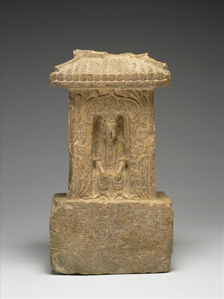 黃花石坐佛四面龕像