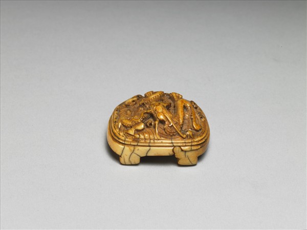 象牙雕龍紋帶版