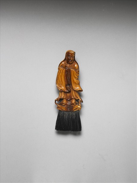 象牙雕達摩式柄