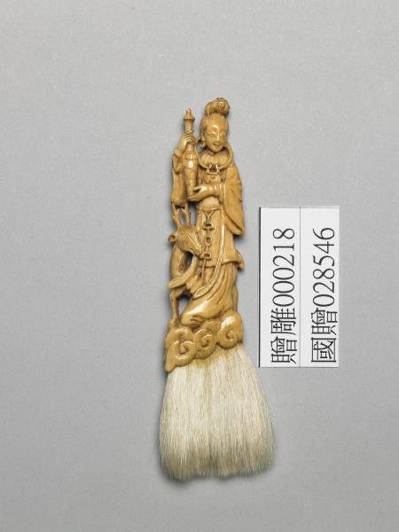 象牙雕麻姑獻壽式柄