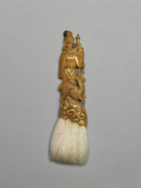 象牙雕麻姑獻壽式柄