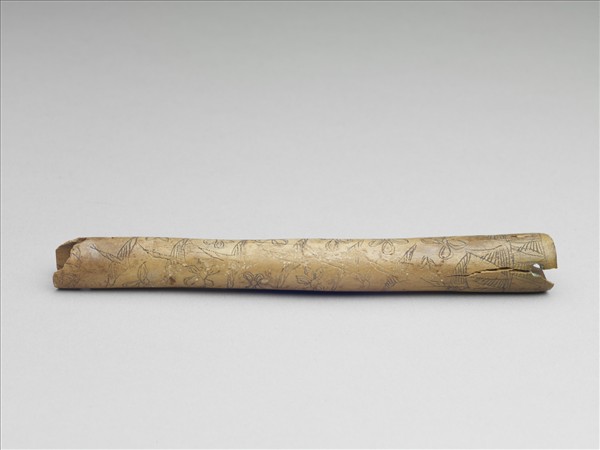 骨雕花鳥紋管