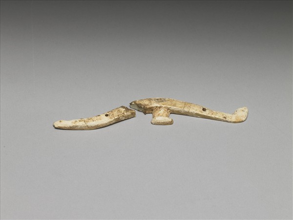 骨雕雙拼龍紋帶鉤