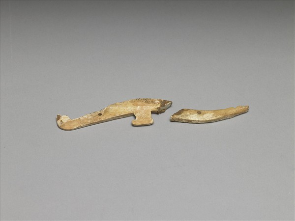 骨雕雙拼龍紋帶鉤