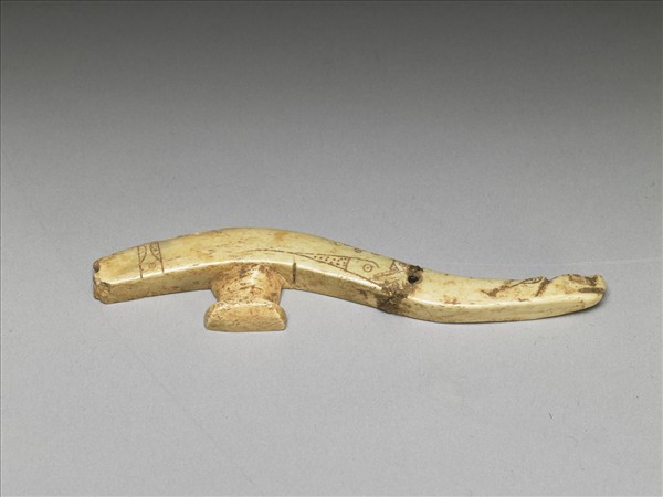 骨雕雙拼龍紋帶鉤