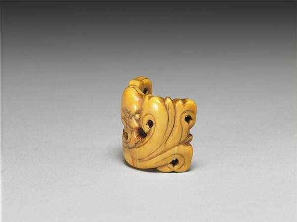 象牙雕鳥紋臂擱