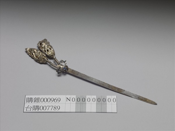 銀銅合金鏤空簪