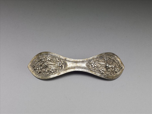 銀銅合金喜上眉梢扁簪