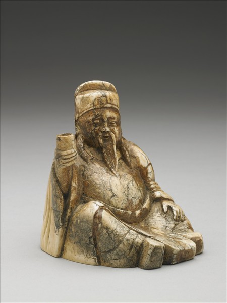 象牙雕泥金太白像