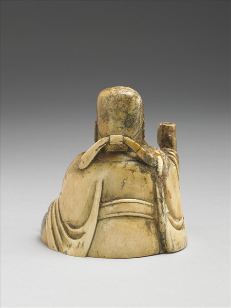 象牙雕泥金太白像