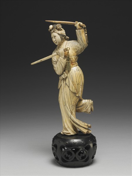 象牙雕公孫大娘舞劍器