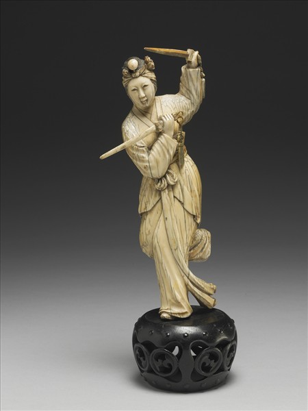 象牙雕公孫大娘舞劍器