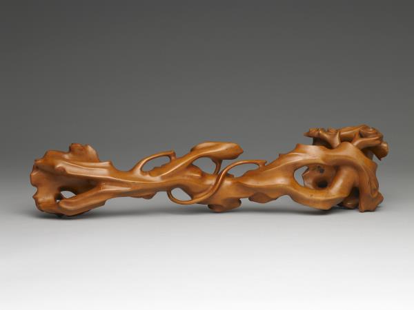 黃楊木雕靈芝如意