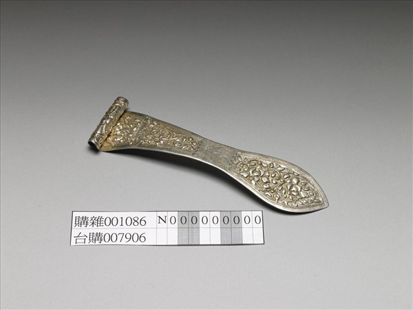 銀銅合金花卉扁簪