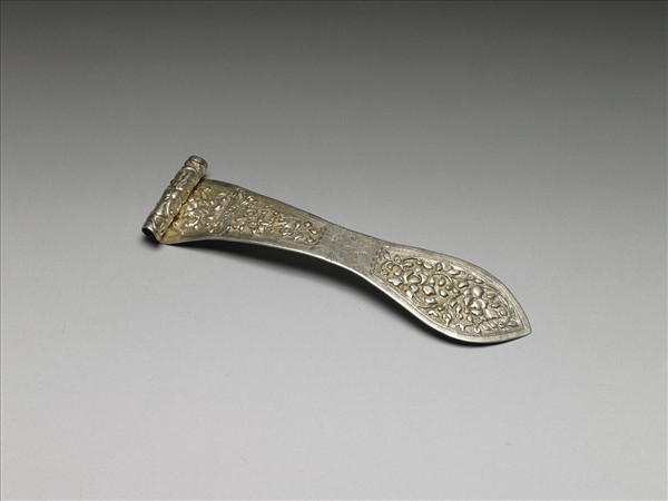 銀銅合金花卉扁簪