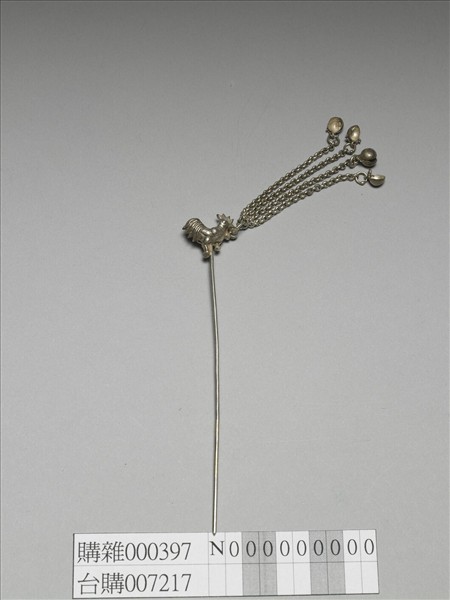 銀銅合金公雞步搖