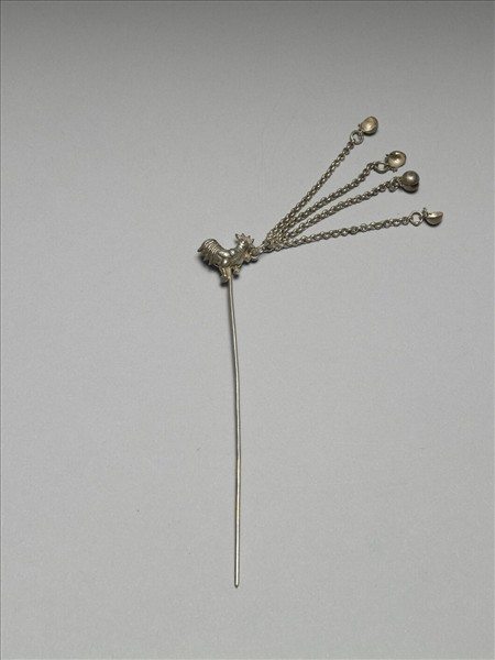 銀銅合金公雞步搖