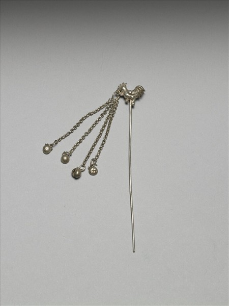 銀銅合金公雞步搖