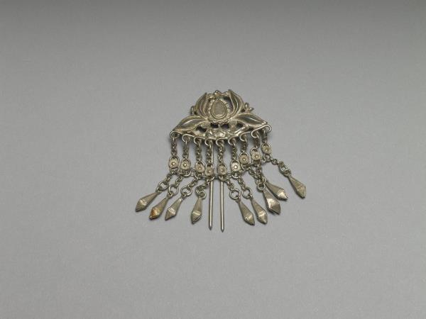 銀銅合金番蓮步搖