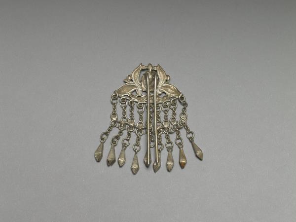 銀銅合金番蓮步搖