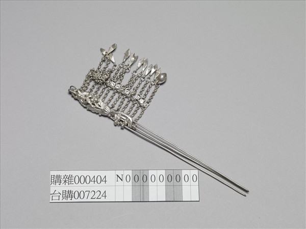 銀銅合金花蝶步搖