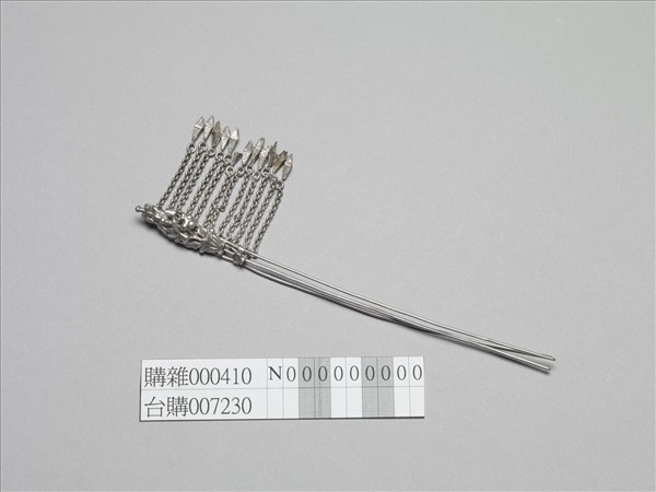 銀銅合金花蝶步搖