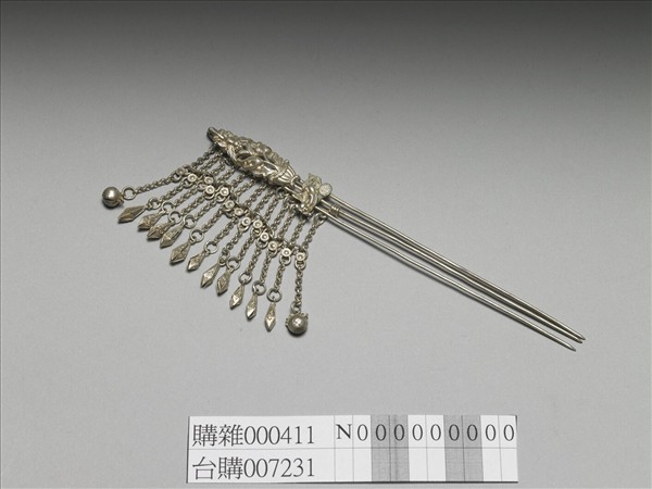 銀銅合金花蝶步搖