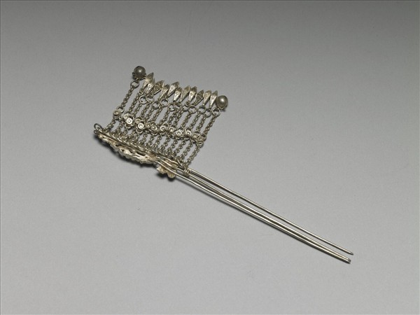 銀銅合金花蝶步搖